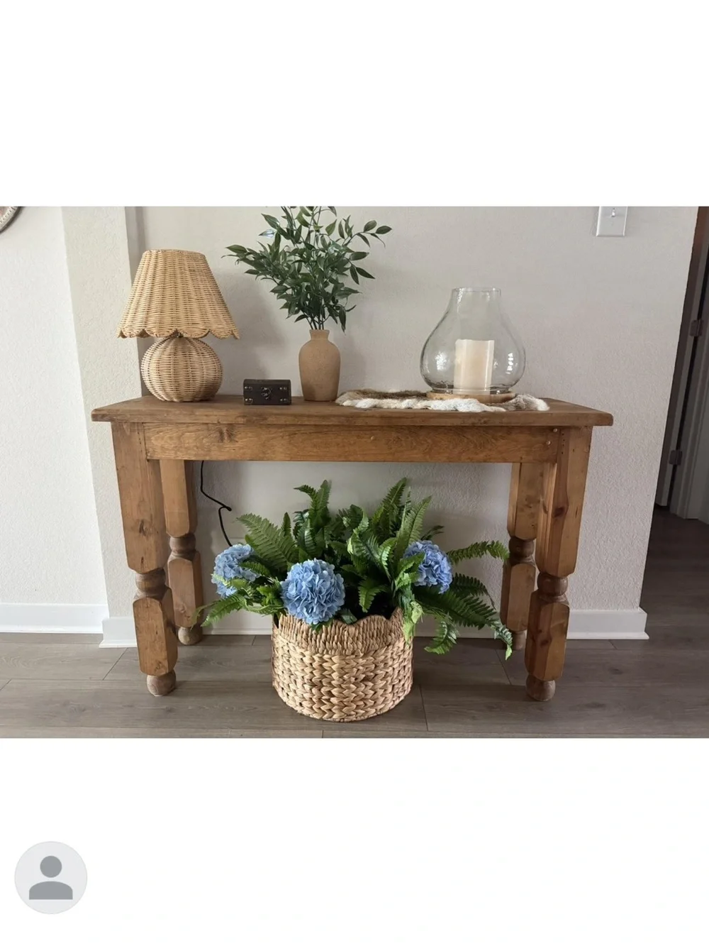 Studio McGee Woven Rattan Table Lamp in Natural